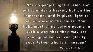 Matthew 5:15-16 - Let your light shine! clipart