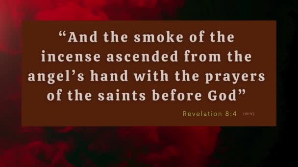 Egy Tüzes Felhős Háttér Biblia Vers Jelenések Amely Felnagyítja Imádságok — Stock videók