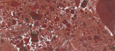 Doğal desenli mermer, kırmızı kahverengi, cilalanmış dilim mineral. Süper yüksek çözünürlüklü kırmızı Jasper taşı dokuları.