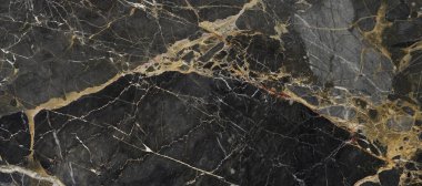 Altın damarlı siyah mermer, arkaplan için siyah mermer doğal desen, altın mermer desen, bir sürü koyu zıt damarlı altın mermer desen, seramik zemin ve duvar fayansları için lüks mermer taş.