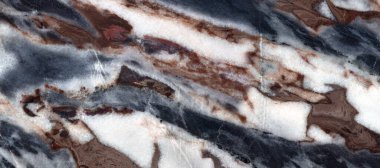 Kahverengi damarlı siyah mermer, arkaplan için siyah mermer doğal desen, soyut siyah beyaz ve altın, siyah ve sarı mermer, dijital duvar fayanslarının parlak mermer dokusu.