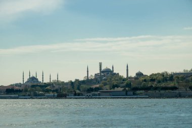 Ayasofya ve Mavi Cami Boğaz 'dan Bakıldı