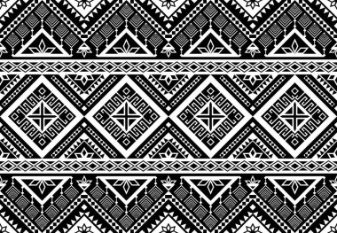 Etnik geometrik kusursuz desen. doğal geleneksel arkaplan, halı, duvar kağıdı, giysi, ambalaj, kumaş, vektör illüstrasyonu.nakış stili.