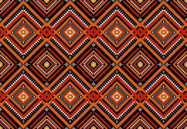 Etnik geometrik kusursuz desen. doğal geleneksel arkaplan, halı, duvar kağıdı, giysi, ambalaj, kumaş, vektör illüstrasyonu.nakış stili.