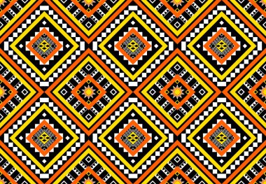 Aztek etnik yapısı kusursuz. Geometrik yerli geleneksel. Arkaplan, halı, duvar kağıdı, giysi, ambalaj, kumaş, vektör illüstrasyonu için tasarım..