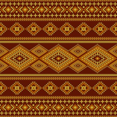 Geometrik etnik kalıplar geleneksel. Arkaplan, halı, duvar kağıdı, giysi, ambalaj, kumaş, vektör illüstrasyonu için tasarım. Nakış biçimi.