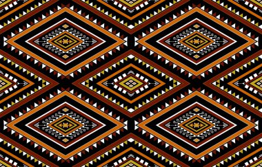 Geleneksel, geometrik etnik doğulu kusursuz desen. Arkaplan, halı, duvar kağıdı, giysi, ambalaj, kumaş, vektör illüstrasyonu için tasarım..