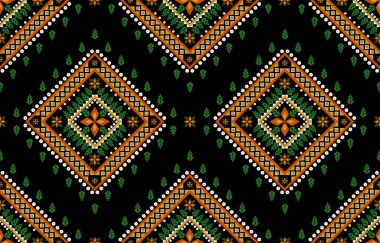 Geometrik etnik kalıplar. Renkli dekoratif çiçek. Geleneksel yerli tarzı. arkaplan, duvar kağıdı, doku, kumaş, giysi, halı, nakış için tasarım