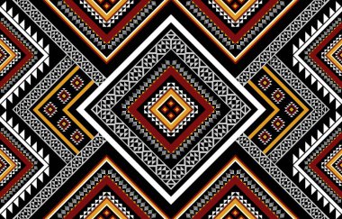 Geometrik etnik kalıplar. Geleneksel yerli tarzı. Arkaplan, illüstrasyon, duvar kağıdı, kumaş, giysi, halı, nakış için tasarım