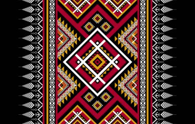 Geometrik etnik model geleneksel. Aztek tarzı. arkaplan, illüstrasyon, duvar kağıdı, kumaş, doku, batik, halı, giysi, nakış