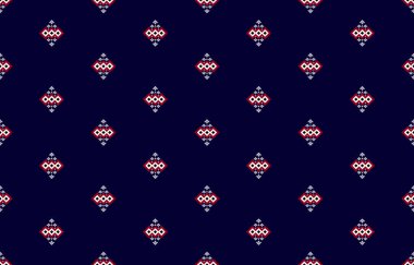 Geometrik etnik desensiz geleneksel tasarım arkaplan, illüstrasyon, duvar kağıdı, kumaş, giysi, batik, halı, ambalaj, nakış