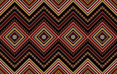 Geometrik etnik oryantal model geleneksel. Kusursuz vektör. Arkaplan, halı, duvar kağıdı, giysi, ambalaj, kumaş, illüstrasyon, nakış için tasarım.