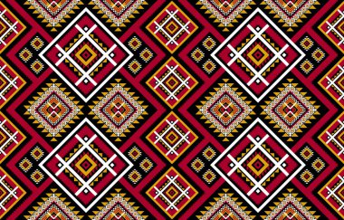 Geometrik etnik kalıplar. Geleneksel kabile tarzı. Arkaplan, illüstrasyon, doku, kumaş, duvar kağıdı, giysi, halı, batik, nakış için tasarım