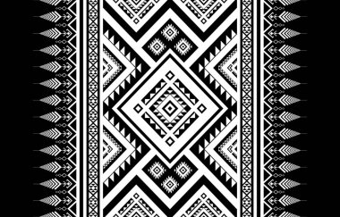 Geometrik etnik kalıplar. Geleneksel kabile tarzı. Arkaplan, illüstrasyon, doku, kumaş, duvar kağıdı, giysi, halı, batik, nakış için tasarım