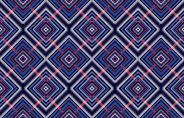 Geometrik etnik kalıplar. Geleneksel kabile tarzı. Arkaplan, illüstrasyon, doku, kumaş, duvar kağıdı, giysi, halı, batik, nakış için tasarım