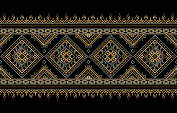 Arkaplan, halı, duvar kâğıdı, giysi, ambalaj, batik, kumaş, vektör illüstrasyonu için geleneksel Gemetrik etnik doğulu tasarım. Nakış.