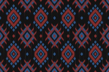 Etnik ve pürüzsüz bir düzen. Arkaplan, duvar kağıdı, vektör illüstrasyonu, kumaş, giysi, batik, halı, nakış için tasarım.