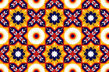 Geleneksel, doğulu, etnik, pürüzsüz model. Renkli çiçek. Arkaplan, halı, duvar kağıdı, giysi, ambalaj, kumaş, taşıyıcı, illüstrasyon, nakış için tasarım.