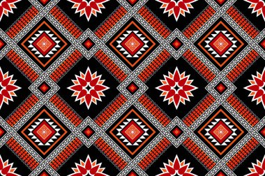 Geometrik etnik kalıplar geleneksel. Çiçek süslemesi. Arkaplan, halı, duvar kağıdı, giysi, ambalaj, kumaş, taşıyıcı, illüstrasyon, nakış için tasarım.