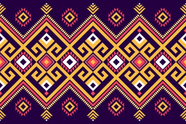 Geometrik etnik kalıplar. Geleneksel kabile tarzı. Aztek el işi. Arkaplan, illüstrasyon, doku, kumaş, batik, giysi, ambalaj, duvar kağıdı, halı, nakış için tasarım