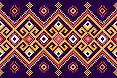 Geometrik etnik kalıplar. Geleneksel kabile tarzı. Aztek el işi. Arkaplan, illüstrasyon, doku, kumaş, batik, giysi, ambalaj, duvar kağıdı, halı, nakış için tasarım