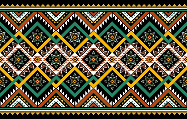 Geometrik etnik desensiz çiçek rengi doğulu. Yerli tarzı. Arkaplan, doku, kumaş, batik, giysi, ambalaj, duvar kağıdı, halı, fayans, nakış için tasarım