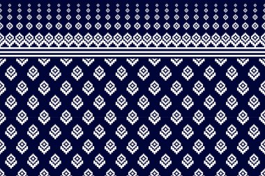 Aztek etnik düzeni gelenekseldir. Kabilesel olarak geometrik desen. Sınır dekorasyonu. Arkaplan, duvar kağıdı, vektör illüstrasyonu, tekstil, kumaş, giysi, batik, halı, nakış için tasarım.