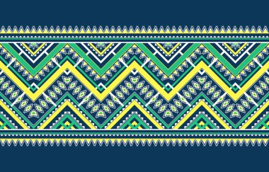 Geleneksel soyut etnik model. Kabilesel olarak geometrik desen. Sınır dekorasyonu. Arkaplan, duvar kağıdı, vektör illüstrasyonu, tekstil, kumaş, giysi, batik, halı, nakış için tasarım.