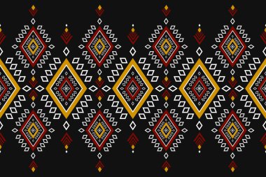 Güzel etnik model sanat. Geometrik kusursuz desen kabile, halk nakışı ve Meksika tarzı. Arkaplan, duvar kağıdı, vektör illüstrasyonu, tekstil, kumaş, giysi, halı için tasarım.