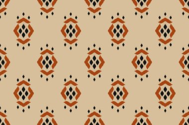 Soyut Ikat desenli sanat. Kabilesel, halk nakışlarında ve Meksika tarzında kusursuz bir ırk. Geometrik çizgili. Arkaplan, duvar kağıdı, vektör illüstrasyonu, kumaş, giysi, halı için tasarım.