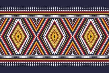 Geleneksel oryantal etnik model. Kabilesel olarak geometrik desen. Sınır dekorasyonu. Arkaplan, duvar kağıdı, vektör illüstrasyonu, tekstil, kumaş, giysi, batik, halı, nakış için tasarım.