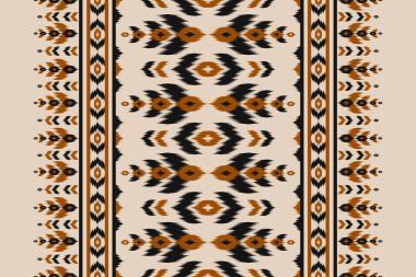 Kabilede kusursuz bir düzen var. Soyut etnik model sanatı. Doğulu tarzı. Arkaplan, duvar kağıdı, vektör illüstrasyonu, tekstil, kumaş, giysi, halı, nakış için tasarım.