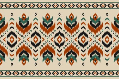 Güzel örgü desenli sanat. Kabilesel, folklorik nakış ve Meksika usulü etniksiz desen. Geometrik çizgili. Arkaplan, duvar kağıdı, vektör illüstrasyonu, kumaş, giysi, halı için tasarım.