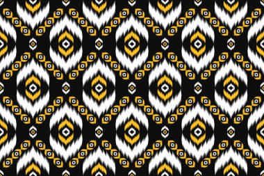 Soyut etnik model sanatı. Kabilede kusursuz bir düzen var. Arkaplan, duvar kağıdı, vektör illüstrasyonu, kumaş, giysi, halı, nakış için tasarım.