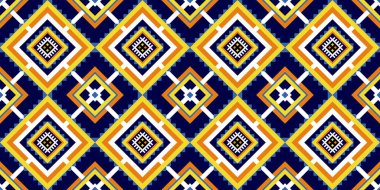 Geometrik etnik model sanatı. Kabilede kusursuz desen, halk nakışı ve Meksika tarzı. Arkaplan, duvar kağıdı, vektör illüstrasyonu, kumaş, giysi, halı için tasarım.