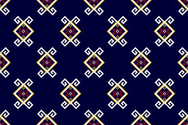 Geometrik etnik düzen kabilesel, halk nakışı ve Meksika tarzı. Arkaplan, duvar kağıdı, vektör illüstrasyonu, kumaş, giysi, halı, ambalaj tasarımı.