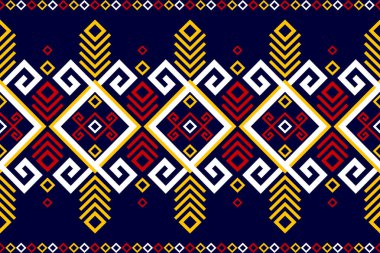 Güzel etnik model sanat. Kabilede kusursuz desen, halk nakışı ve Meksika tarzı. Geometrik çizgili. Arkaplan, duvar kağıdı, vektör illüstrasyonu, kumaş, giysi, halı için tasarım.