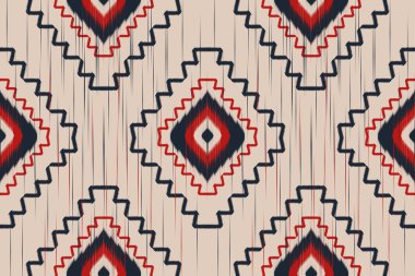 Kumaş Meksika tarzı. Geleneksel, kusursuz desenler. Arkaplan, duvar kağıdı, vektör illüstrasyonu, kumaş, giysi, halı, tekstil, batik, nakış için tasarım.