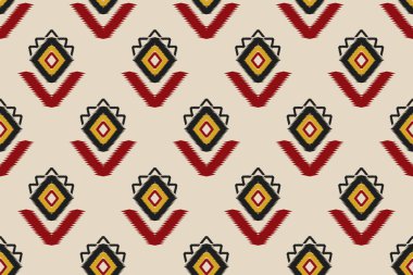 Kumaş etnik model sanat. Kabilede kusursuz bir düzen var. Amerikan, Meksika tarzı. Arkaplan, duvar kağıdı, vektör illüstrasyonu, kumaş, giysi, halı, tekstil, batik, nakış için tasarım.