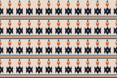 Kabilede kusursuz bir düzen var. Geometrik etnik oryantal model. Arkaplan, duvar kağıdı, vektör illüstrasyonu, kumaş, giysi, halı, tekstil, batik, nakış için tasarım.