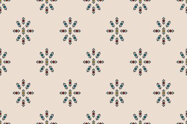 Soyut etnik çiçek geçmişi. Geometrik etnik kalıplar geleneksel. Duvar kağıdı, vektör illüstrasyonu, kumaş, giysi, halı, tekstil, batik, nakış için tasarım.