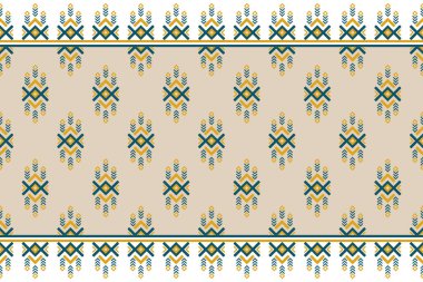 Geometrik etnik model sanatı. Kusursuz desen geleneksel. Amerikan, Meksika tarzı. Arkaplan, duvar kağıdı, vektör illüstrasyonu, kumaş, giysi, halı, tekstil, batik, nakış için tasarım.