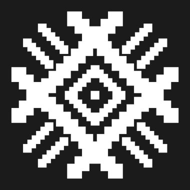 Geometrik etnik model sanatı. Amerikan, Meksika tarzı. Geçmişi Aztek kabilesi süsü. Kumaş, giysi, tekstil, logo, sembol tasarımı.