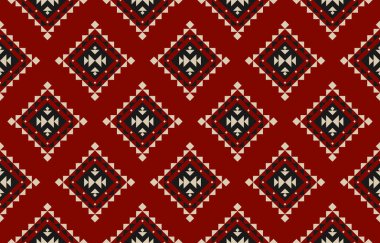 Güzel etnik kabile sanatı. Etnik geometrik kusursuz desen. Amerikan, Meksika tarzı. Arkaplan, duvar kağıdı, illüstrasyon, kumaş, giysi, halı, tekstil, batik, nakış için tasarım.