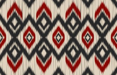 Geleneksel geometrik etnik örgü kusursuz desen. Kumaş Hint tarzı. Arkaplan, duvar kağıdı, illüstrasyon, kumaş, giysi, halı, tekstil, batik, nakış için tasarım.