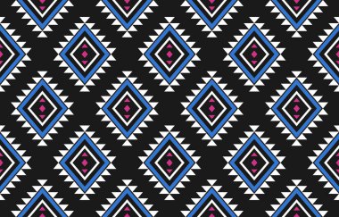 Geleneksel etnik geometrik kusursuz desen. Güzel bir kabile tarzı. Arkaplan, duvar kağıdı, illüstrasyon, kumaş, giysi, halı, tekstil, batik, nakış için tasarım.
