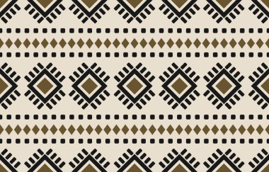 Etnik geometrik kusursuz desen. Kabile tarzı. arkaplan, duvar kağıdı, illüstrasyon, kumaş, giysi, halı, tekstil, batik, nakış için.