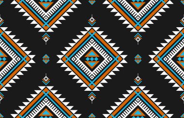 Geleneksel geometrik etnik doğulu kusursuz desen. Aztek çizgili stil. Arkaplan, duvar kağıdı, vektör illüstrasyonu, kumaş, giysi, halı, tekstil, batik, nakış için tasarım.
