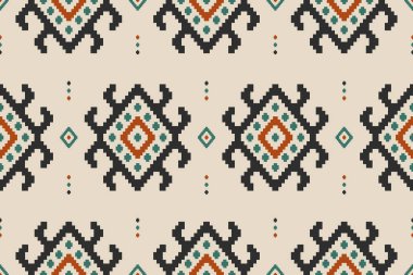 Soyut etnik hedef sanatı. Kabilesel olarak geometrik, pürüzsüz desen. Kumaş Hint tarzı. Arkaplan, duvar kağıdı, vektör illüstrasyonu, kumaş, giysi, halı, tekstil, batik, nakış için tasarım.