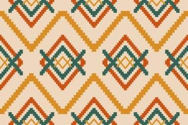Geleneksel geometrik etnik doğulu kusursuz desen. Aztek çizgili stil. Arkaplan, duvar kağıdı, vektör illüstrasyonu, kumaş, giysi, halı, tekstil, batik, nakış için tasarım.